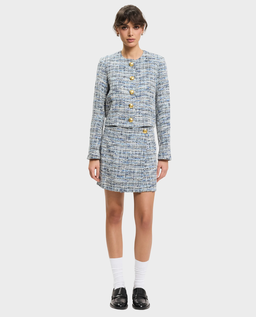 Tweedowa marynarka ze złotymi guzikami - Image #2