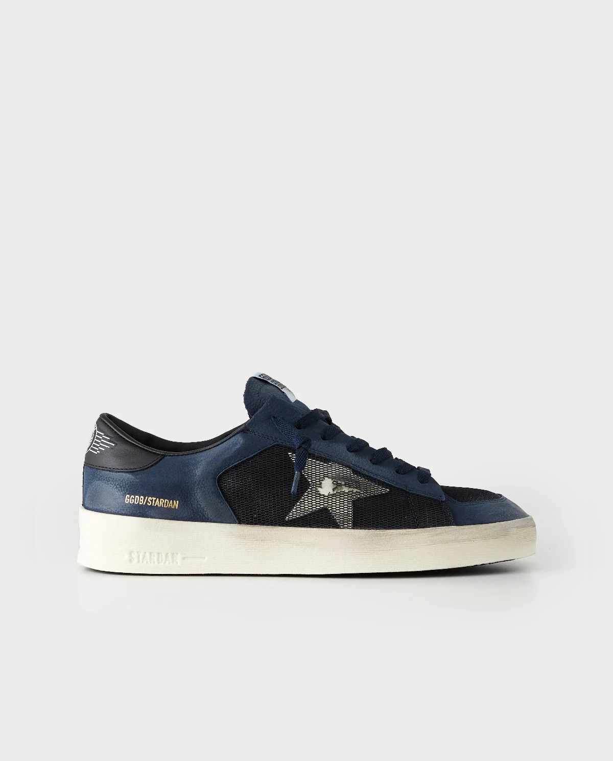 Granatowe sneakersy Stardan ze srebrną gwiazdą - Image #0