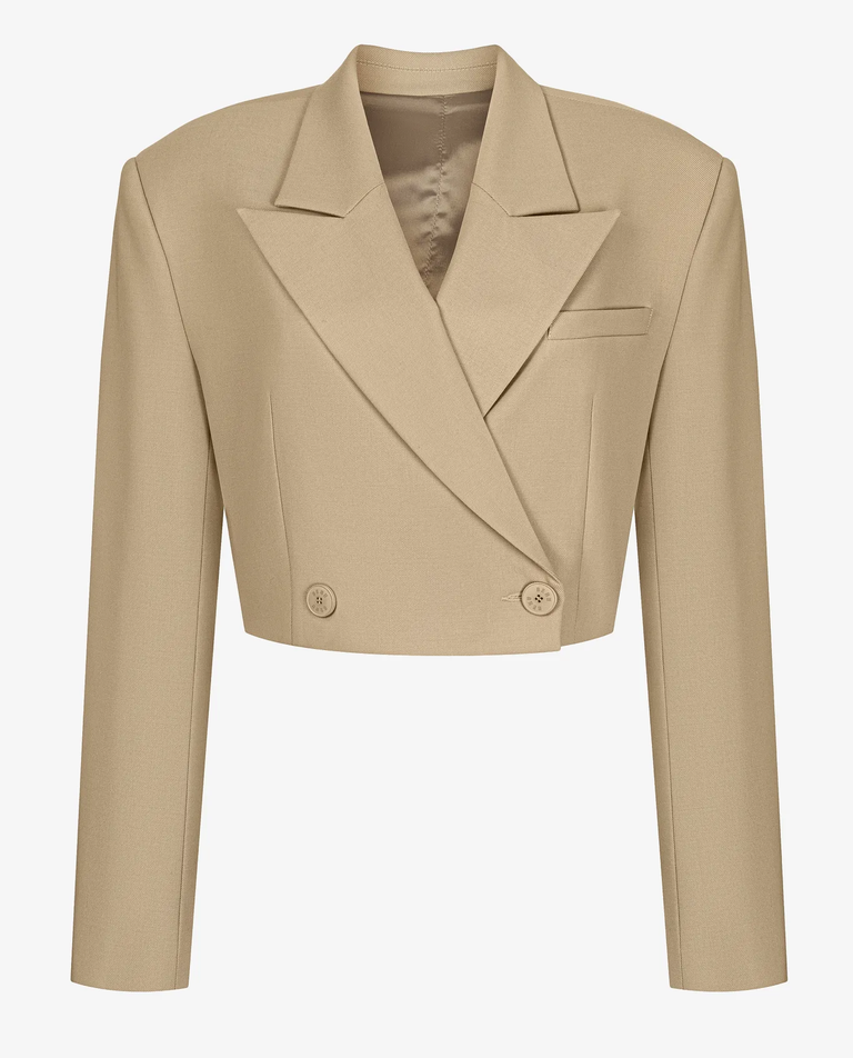 Krótka karmelowa marynarka - Image #2