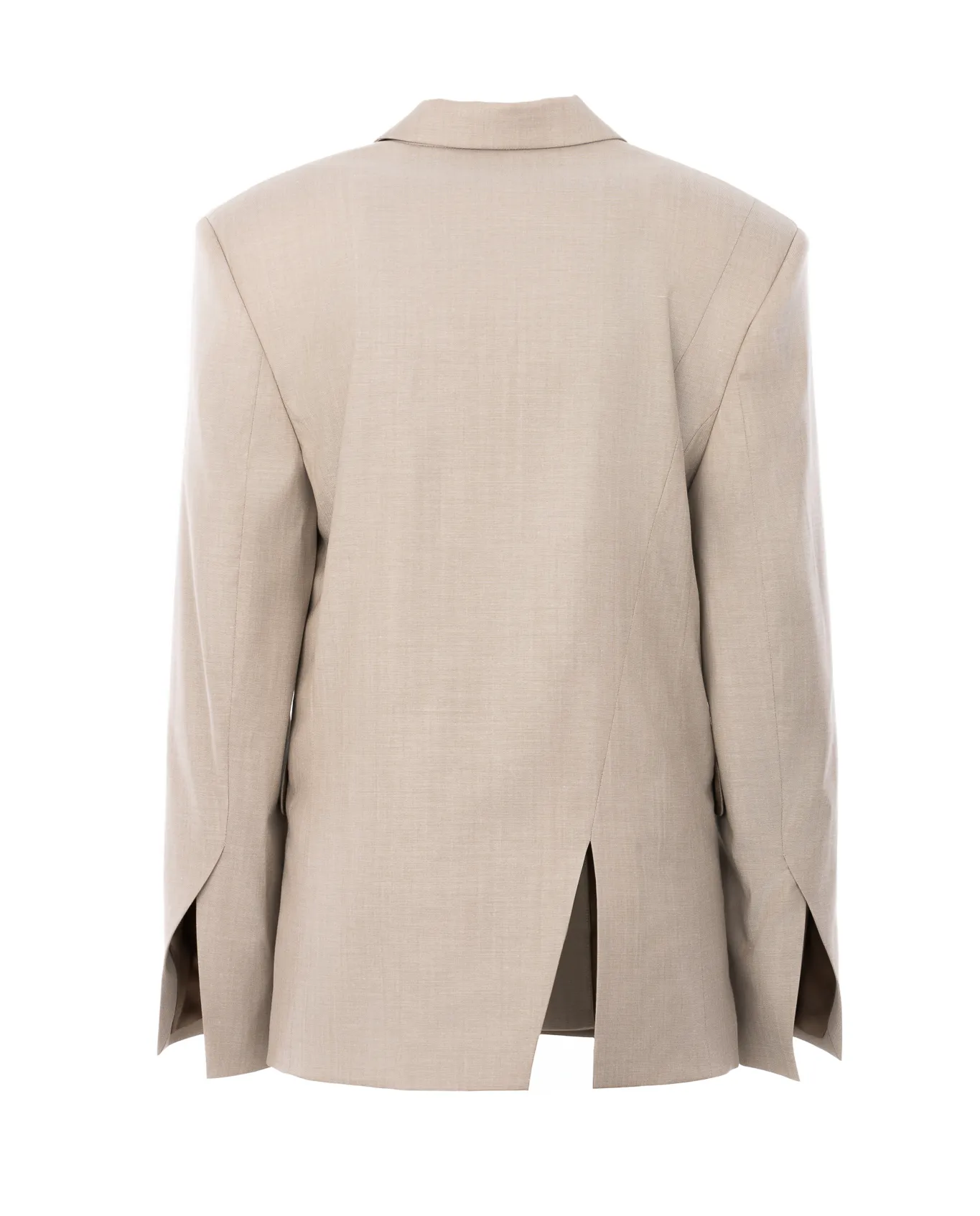 Beżowa marynarka z wełny i wiskozy - Image #2