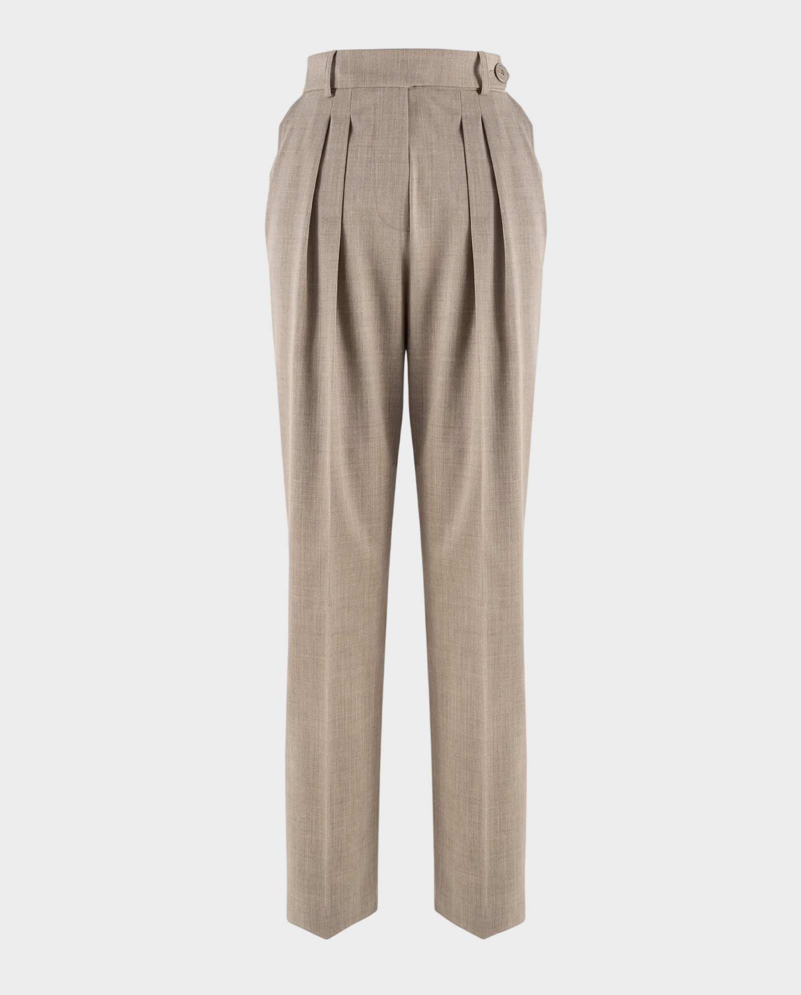 Karmelowe spodnie materiałowe - Image #1