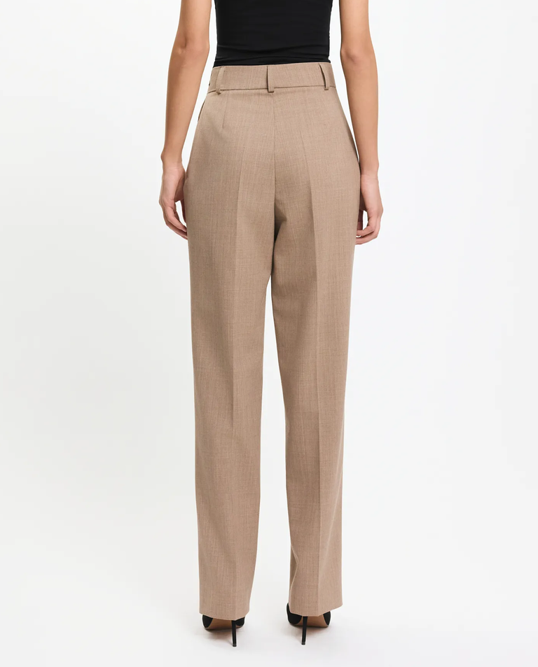 Karmelowe spodnie materiałowe - Image #3