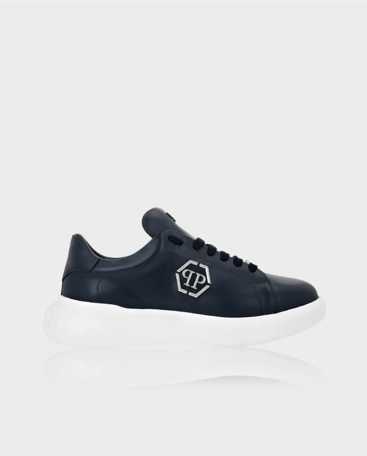 Granatowe sneakersy Hexagon Low Top - Image #0