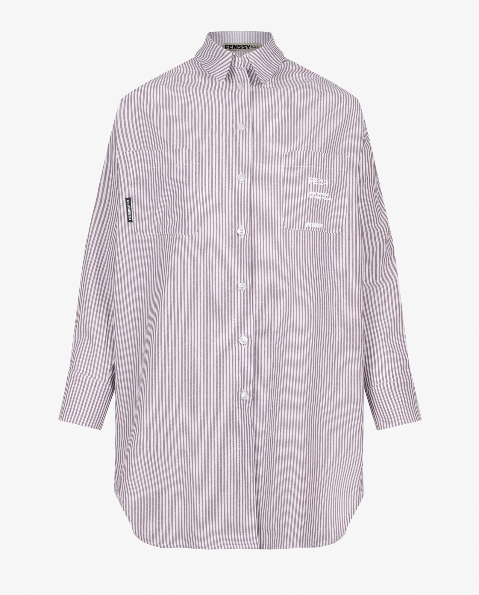 Długa koszula w paski Violet - Image #3