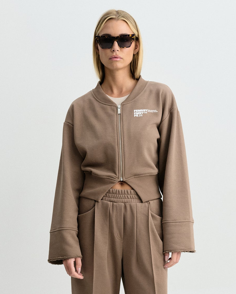 Bluza z rozcięciem Sculp Taupe