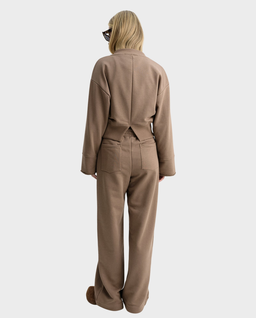 Bluza z rozcięciem Sculp Taupe - Image #3