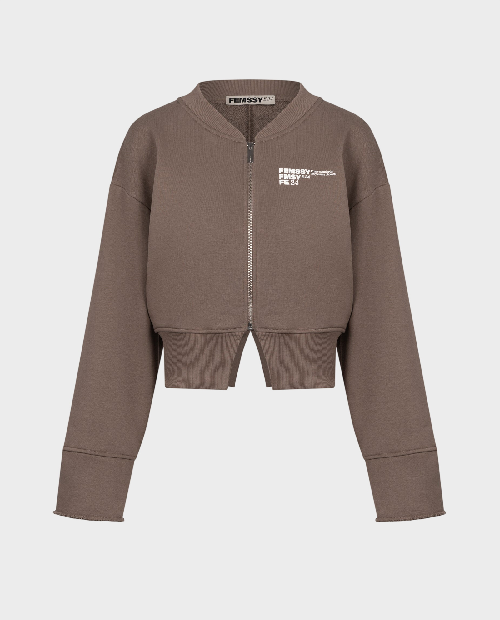Bluza z rozcięciem Sculp Taupe - Image #0