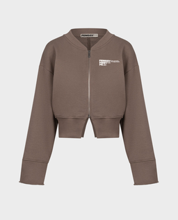 Bluza z rozcięciem Sculp Taupe - Image #0