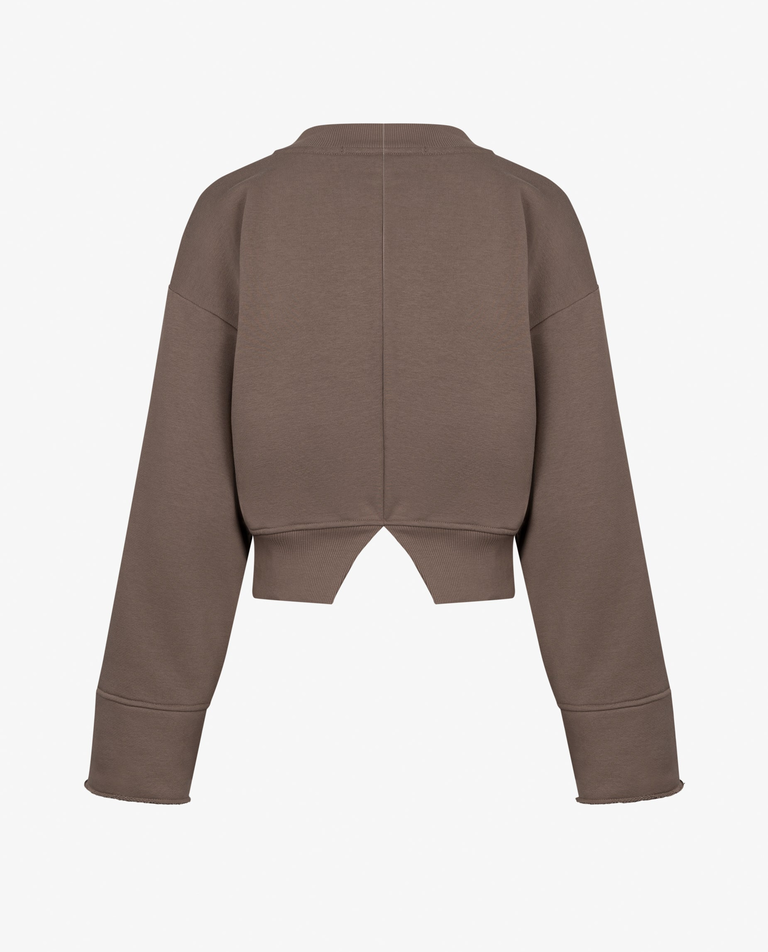 Bluza z rozcięciem Sculp Taupe - Image #5