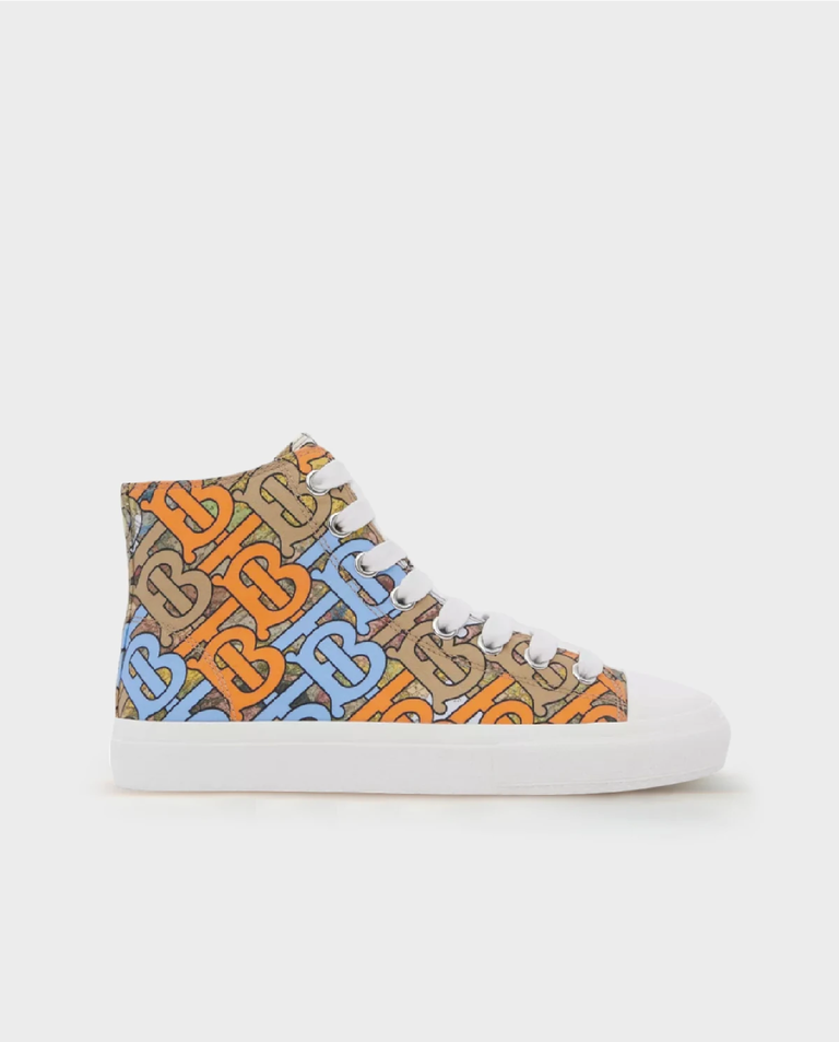 Wzorzyste trampki z logo