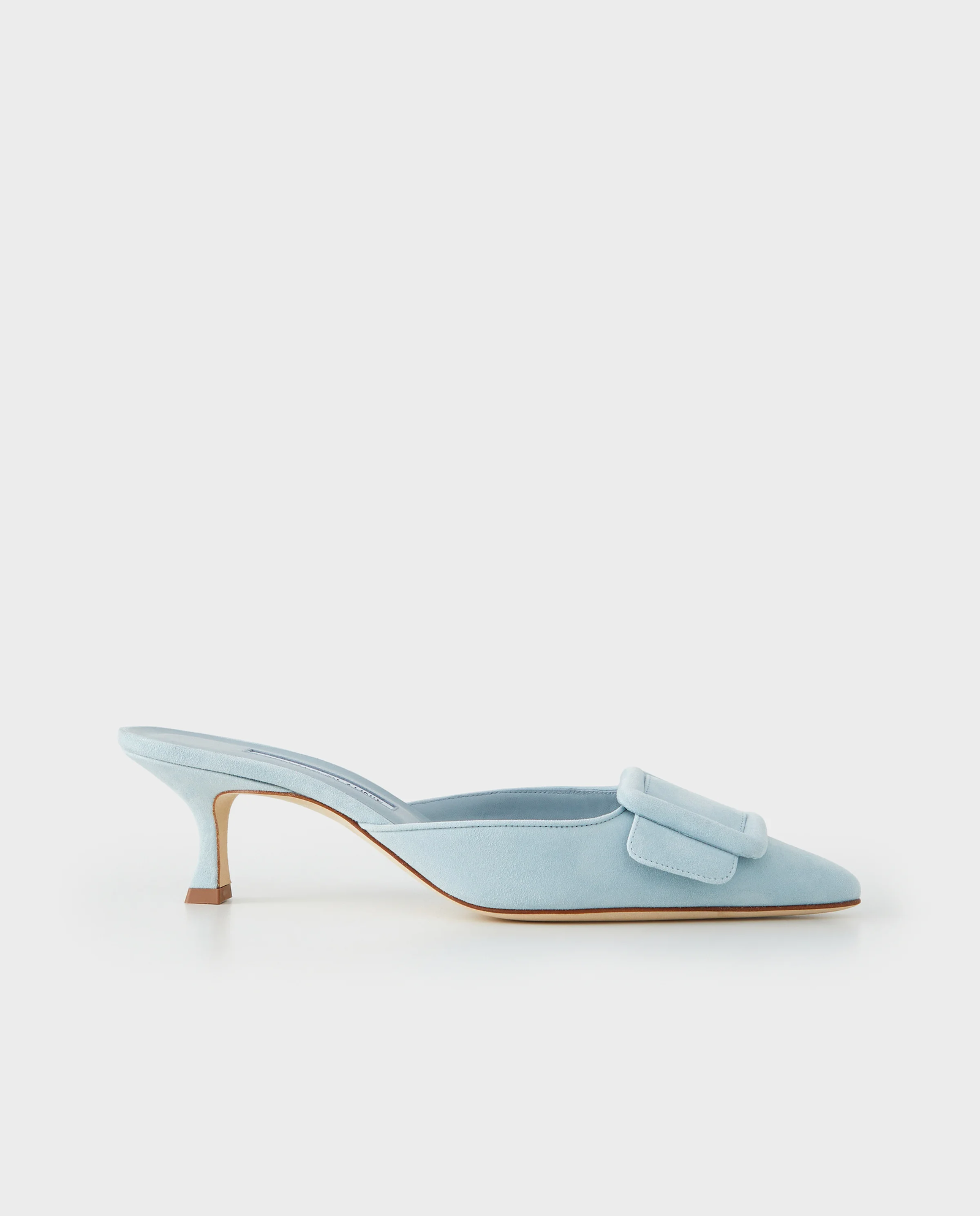 Jasnoniebieskie mule na szpilce Maysale 50 - Image #0