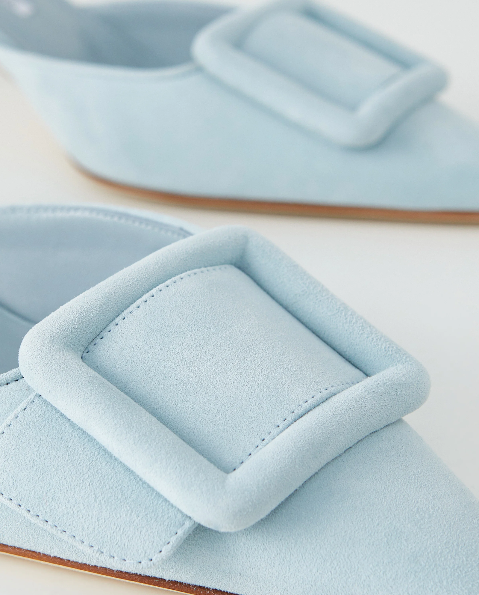 Jasnoniebieskie mule na szpilce Maysale 50 - Image #4