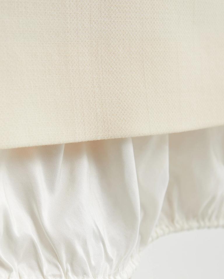 Dwustronna kremowa spódnica midi - Image #4