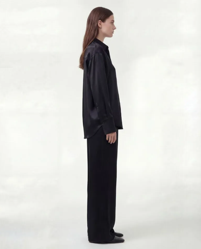 Czarne spodnie z jedwabiu Flow - Image #3