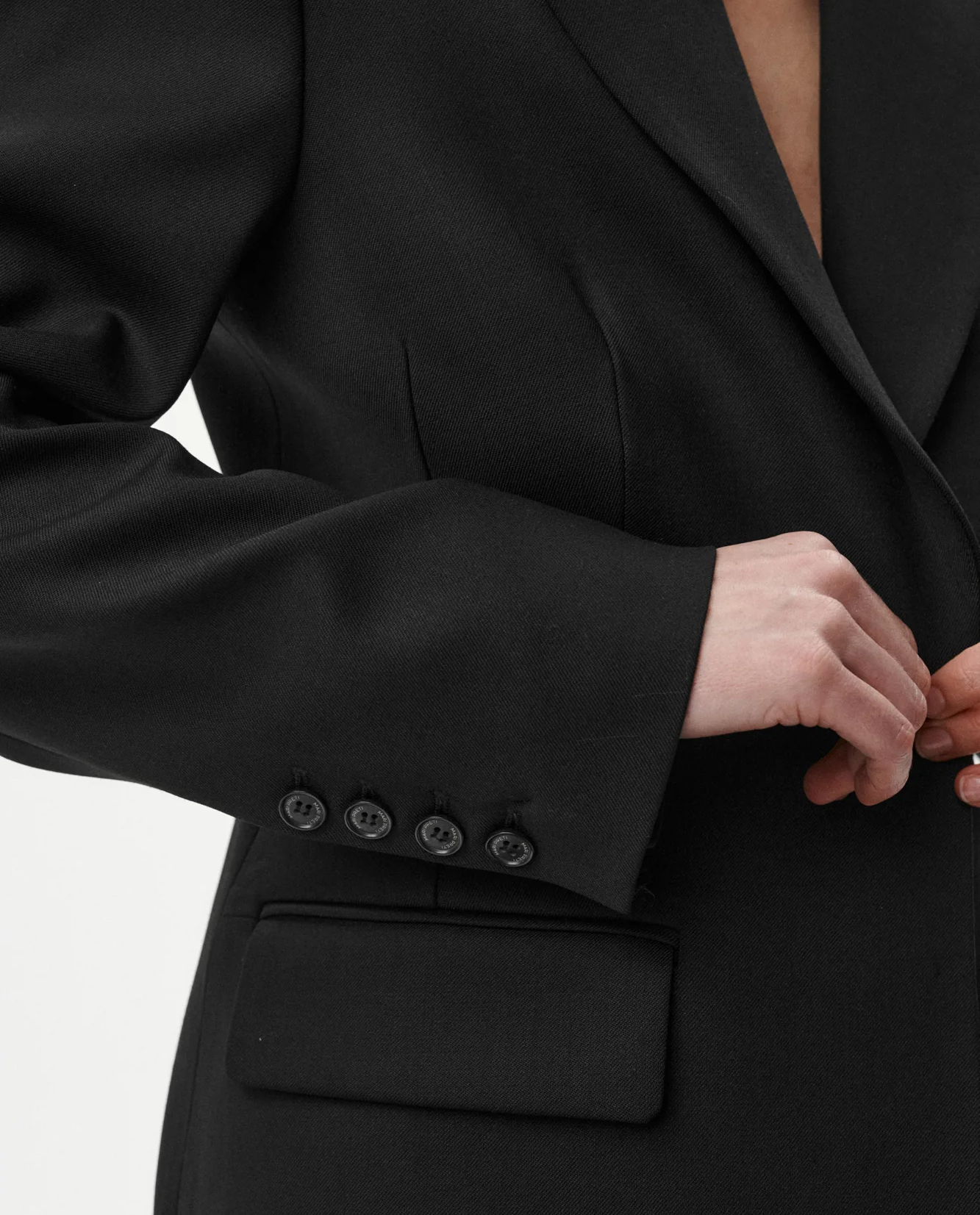 Czarna wełniana marynarka Serene - Image #3