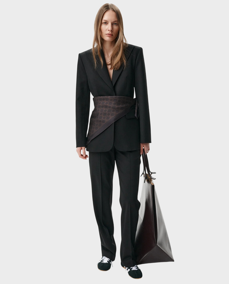 Czarne wełniane spodnie Serene - Image #3