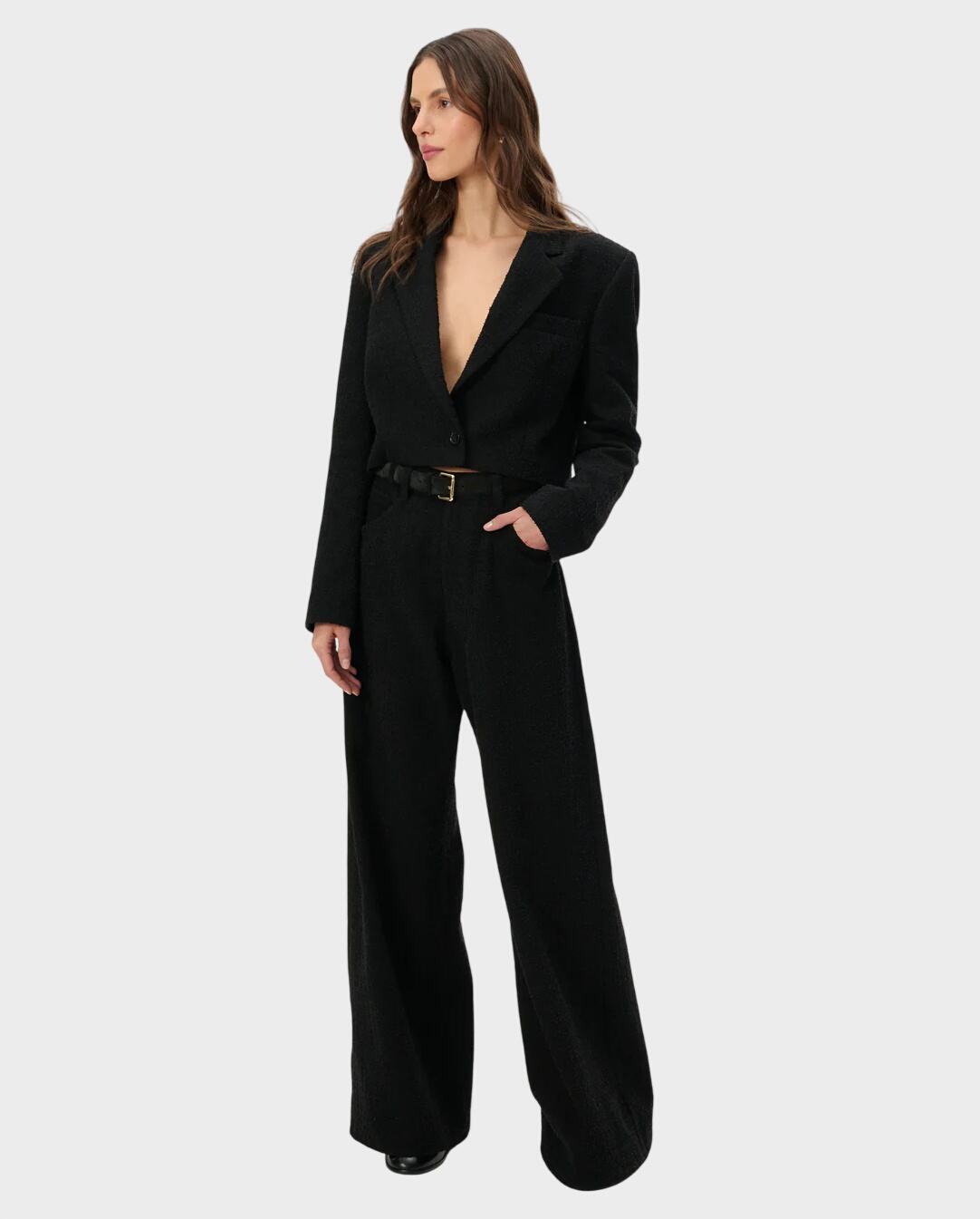 Szerokie spodnie z bawełny Leni - Image #1