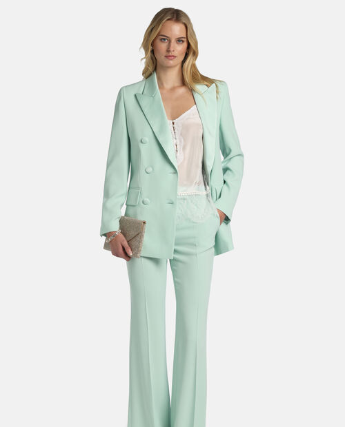 Miętowa dwurzędowa marynarka Velo - Image #2