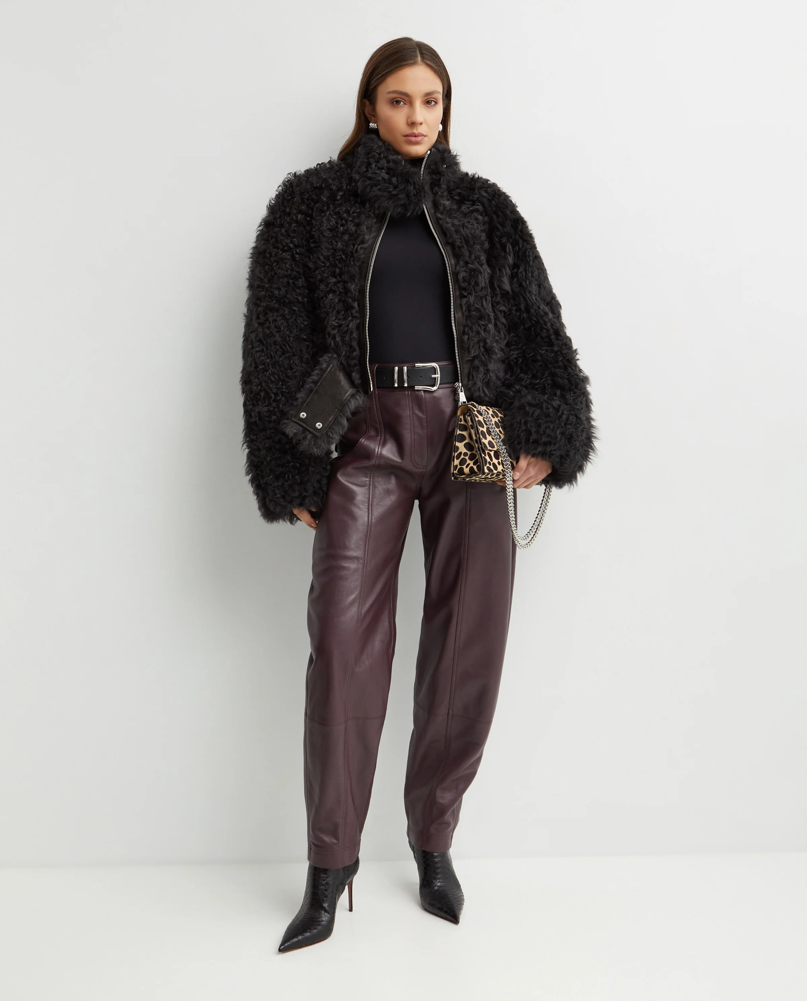 Czarna skórzana kurtka Nofre - Image #2