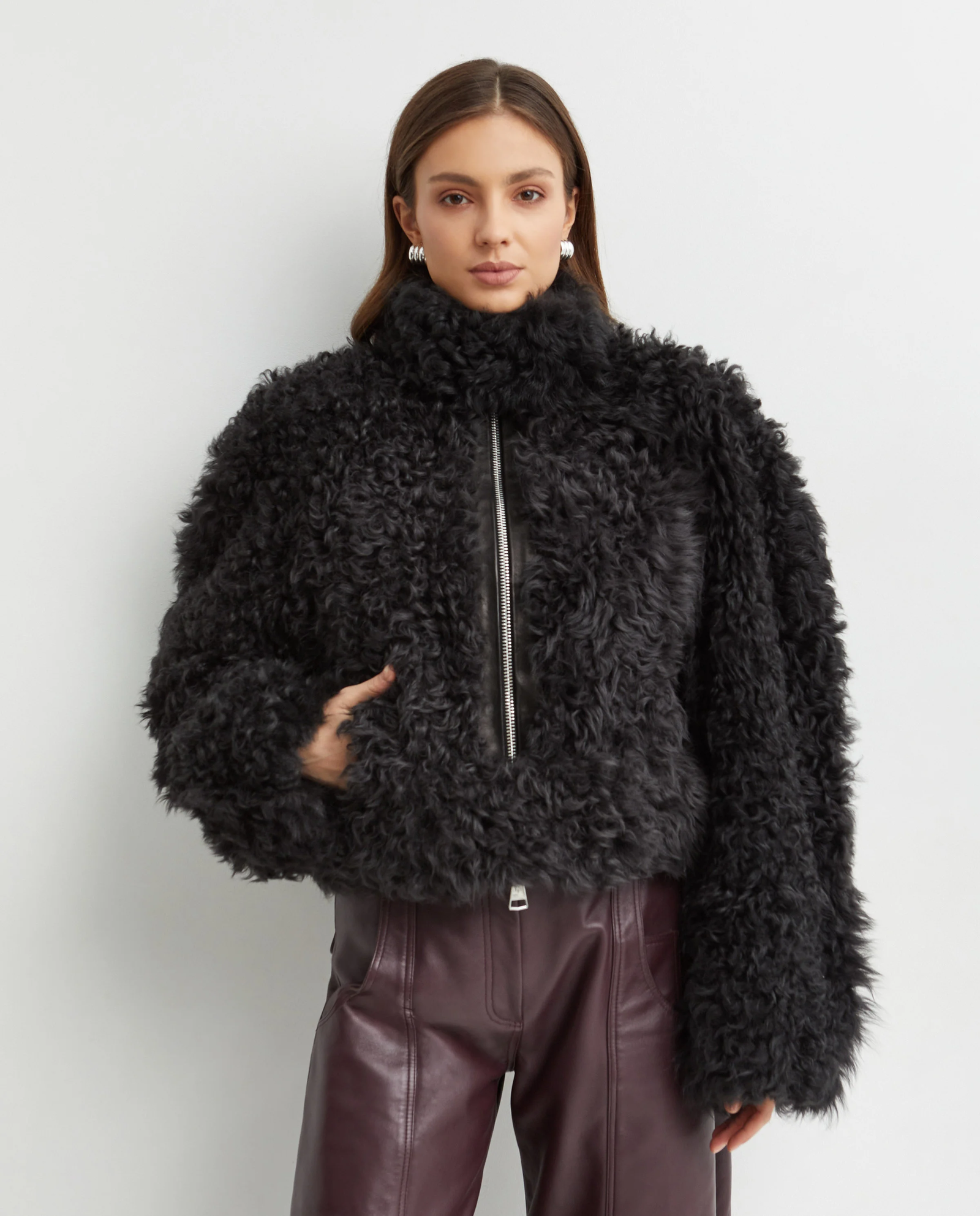 Czarna skórzana kurtka Nofre - Image #0