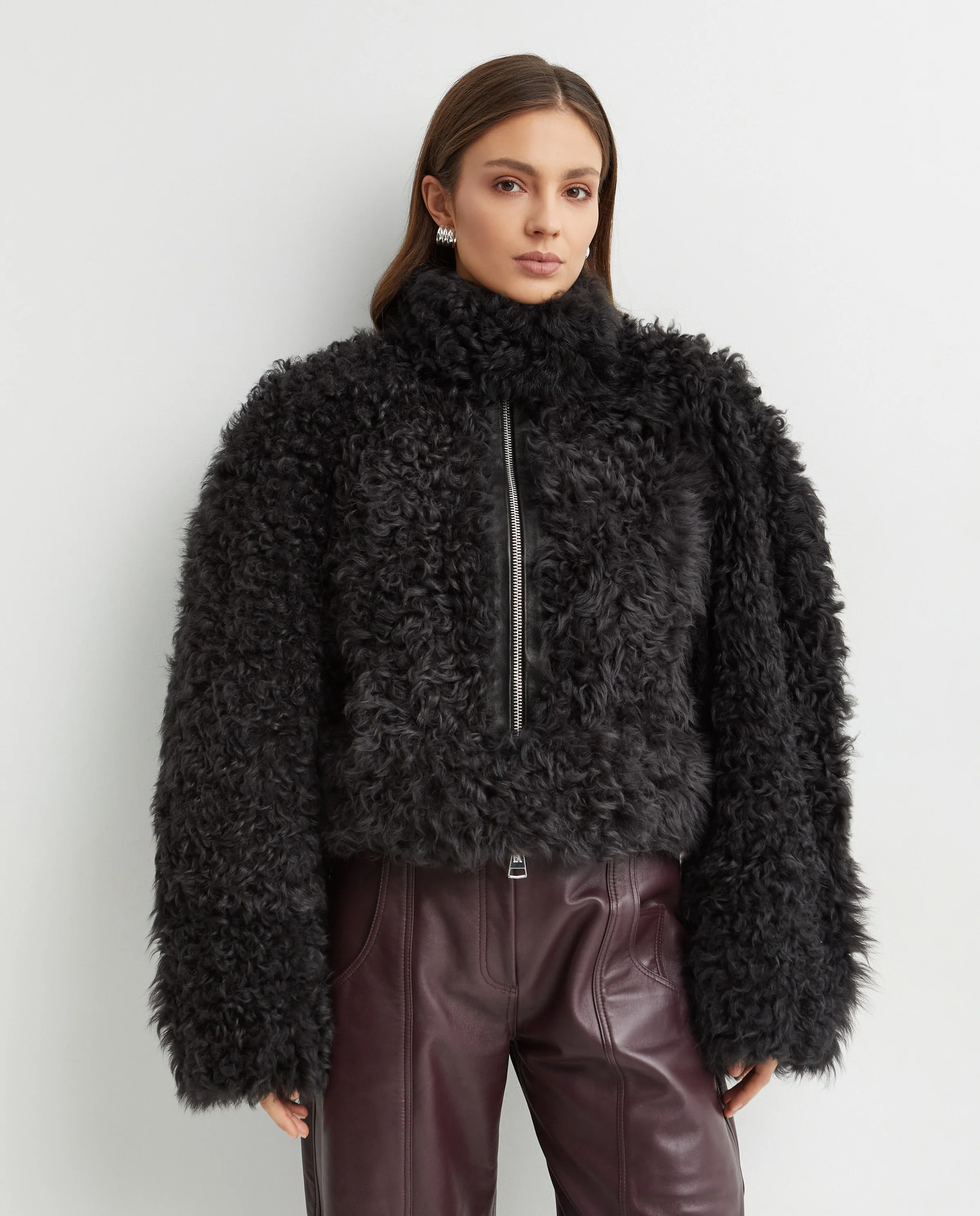 Czarna skórzana kurtka Nofre - Image #3