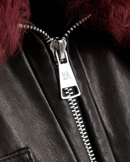 Czarna skórzana kurtka Cie - Image #4