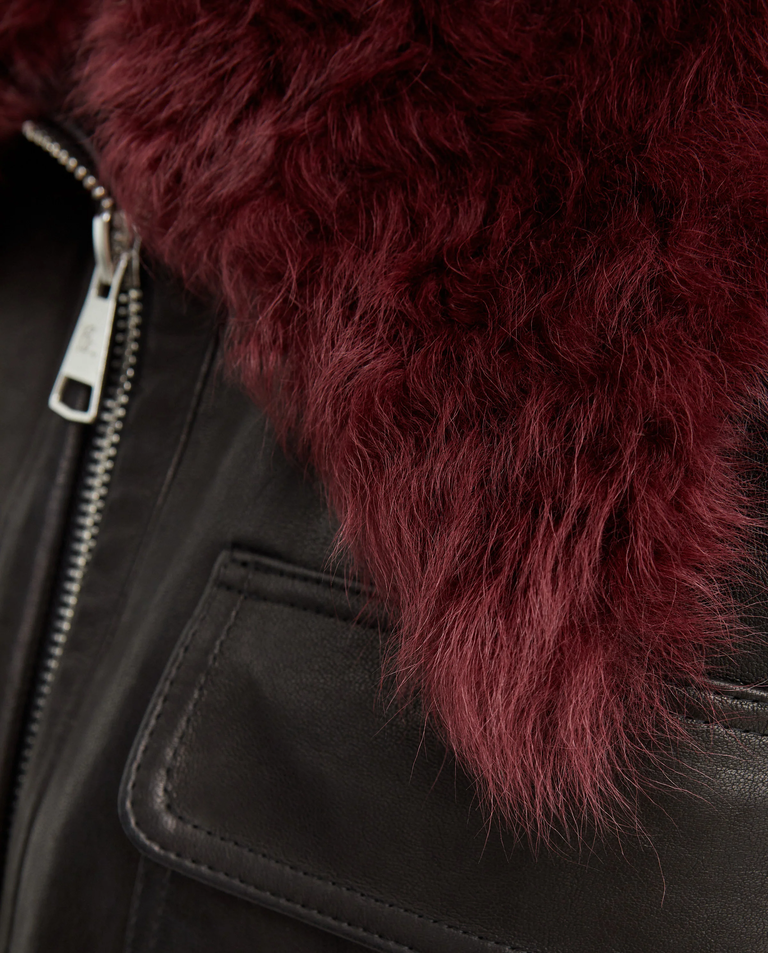 Czarna skórzana kurtka Cie - Image #5