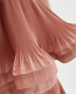 Ciemnoróżowa sukienka z falbanami - Image #4