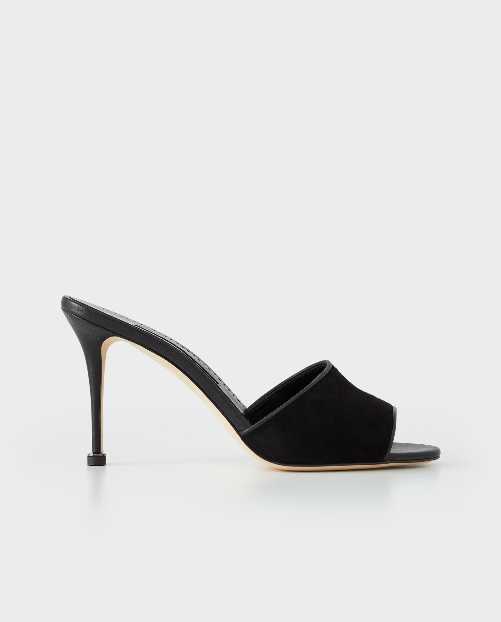 Czarne klapki na szpilce Larache 90 - Image #0