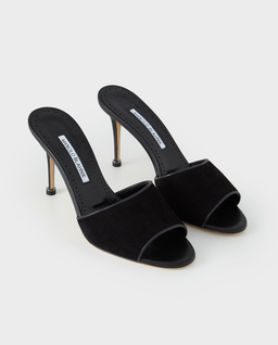 Czarne klapki na szpilce Larache 90 - Image #2