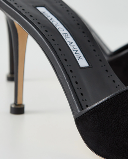 Czarne klapki na szpilce Larache 90 - Image #4