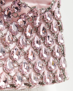 Różowa kryształowa mini torebka - Image #5