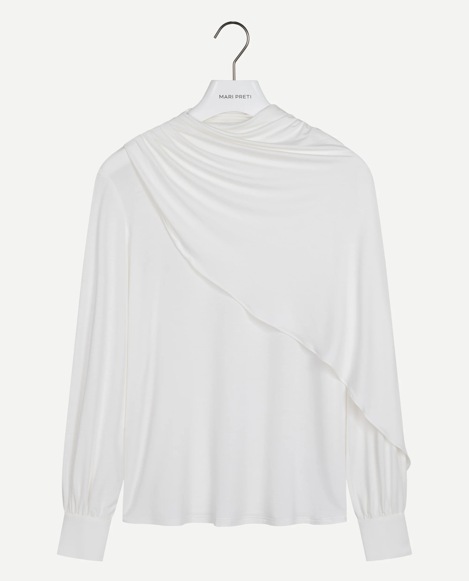 Biała bluzka z szarfą Maris - Image #3