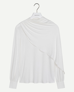 Biała bluzka z szarfą Maris - Image #3