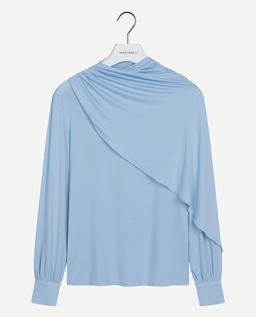 Niebieska bluzka z szarfą Maris - Image #4