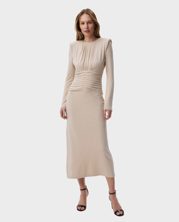 Beżowa midi sukienka Deluna II - Image #0