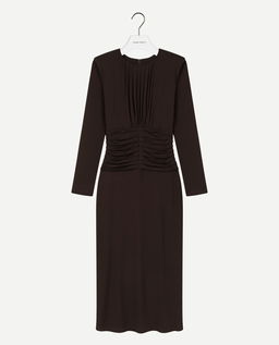 Brązowa midi sukienka Deluna II - Image #4