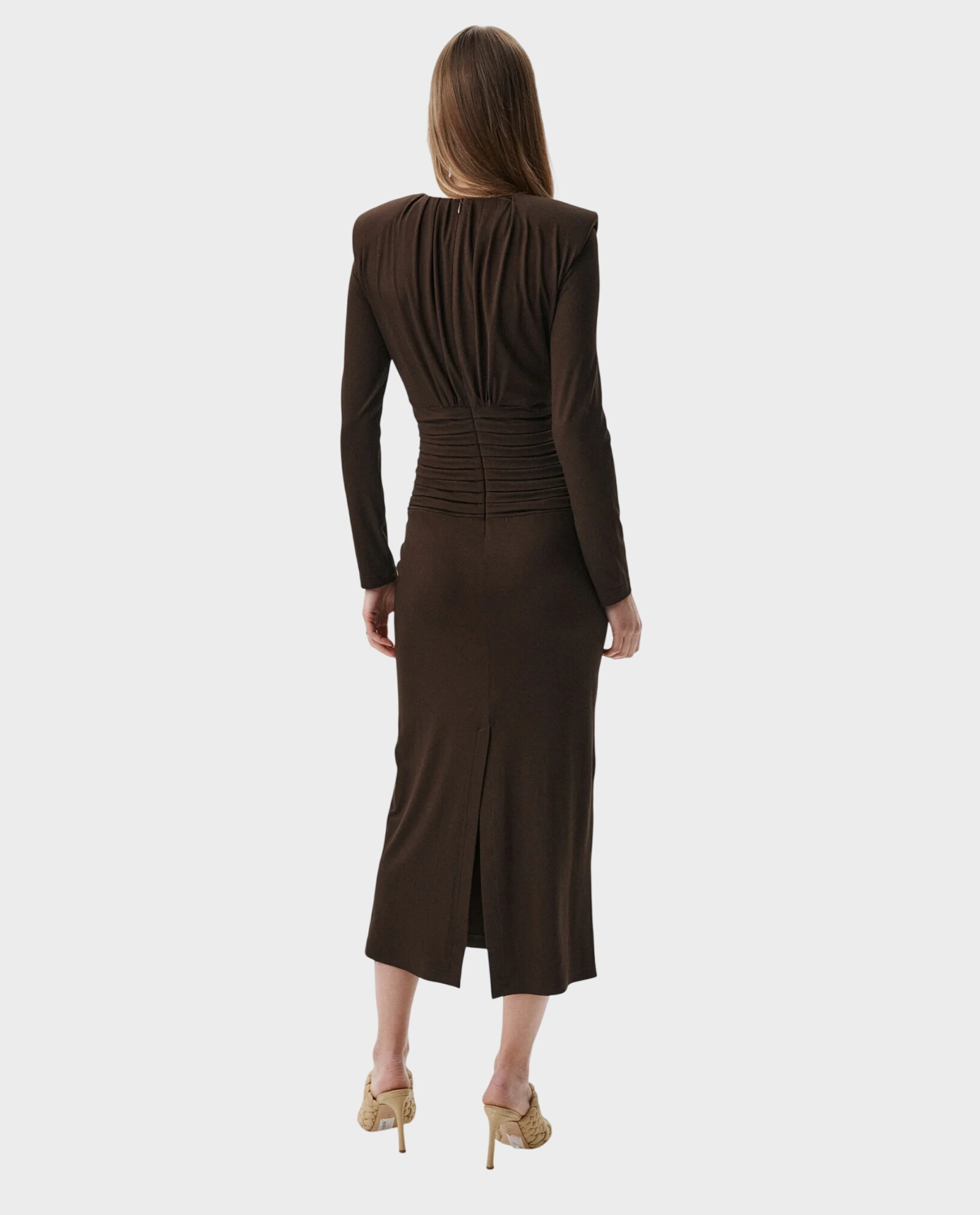 Brązowa midi sukienka Deluna II - Image #1