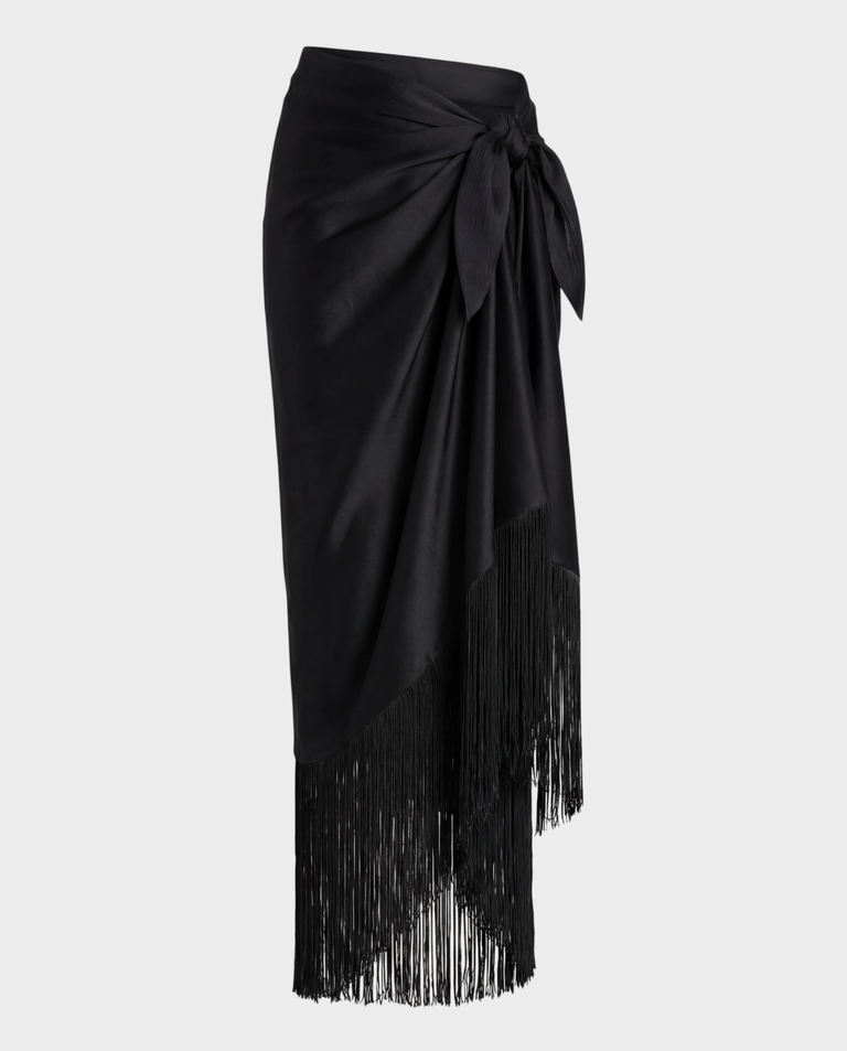 Jedwabny sarong z frędzlami Muse