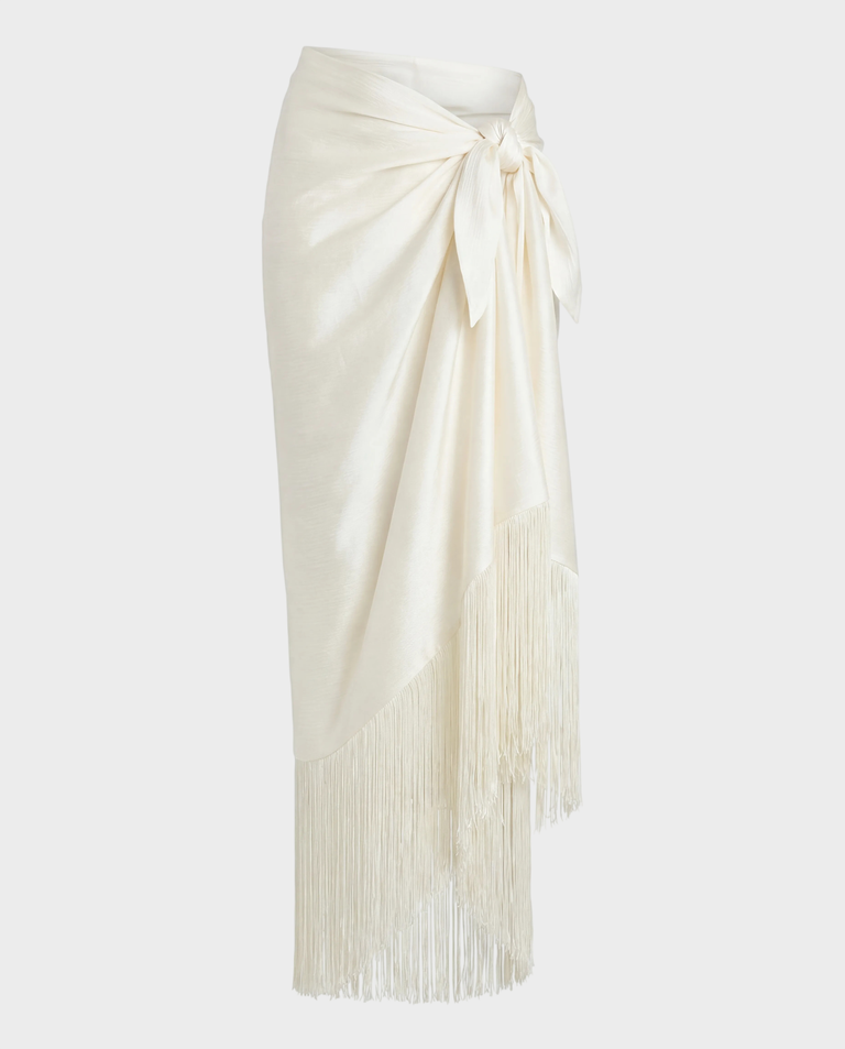 Jedwabny sarong z frędzlami Muse