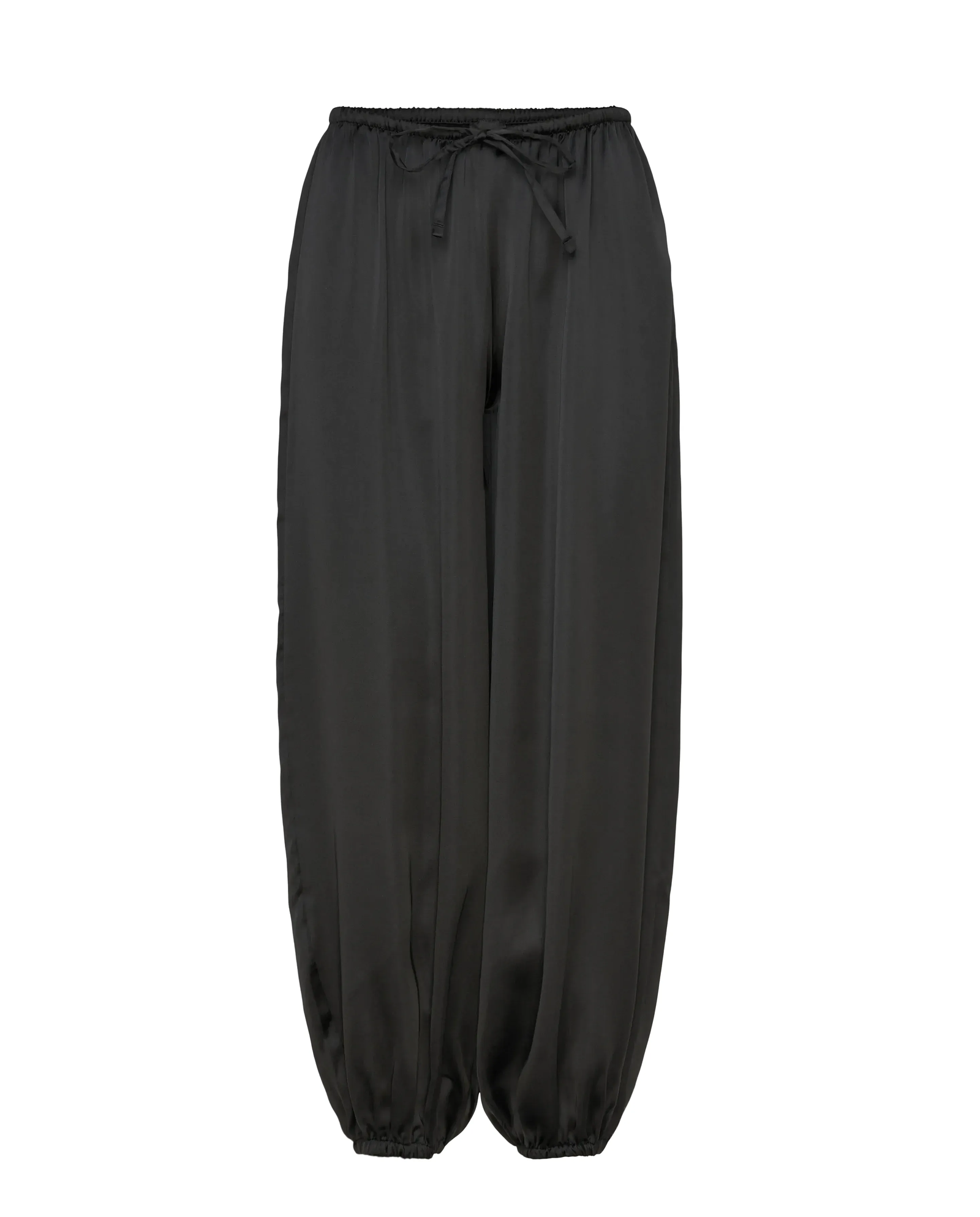 Czarne spodnie z jedwabiu Balloon - Image #1