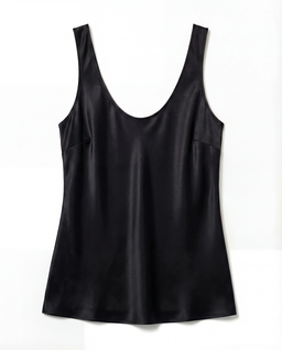 Czarny top z jedwabiu Diane - Image #1