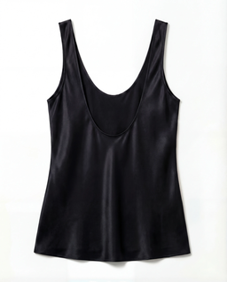 Czarny top z jedwabiu Diane - Image #2