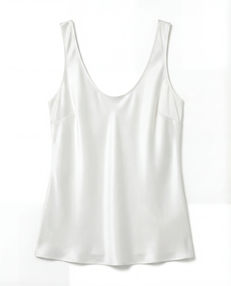 Biały top z jedwabiu Diane