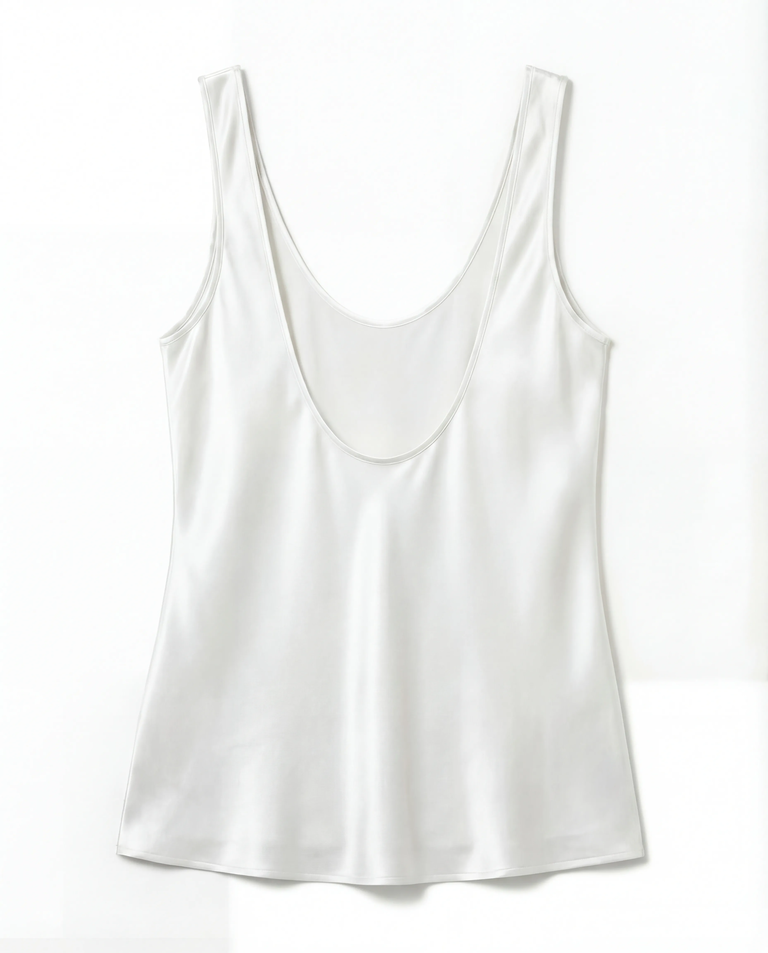 Biały top z jedwabiu Diane - Image #2