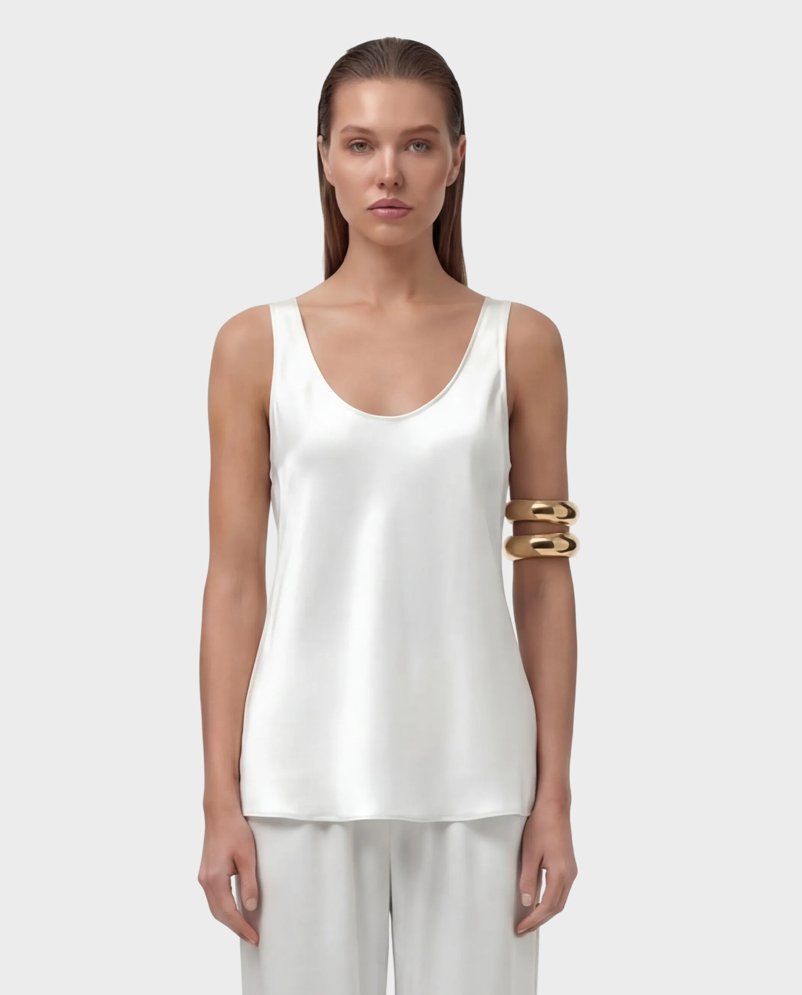 Biały top z jedwabiu Diane - Image #0