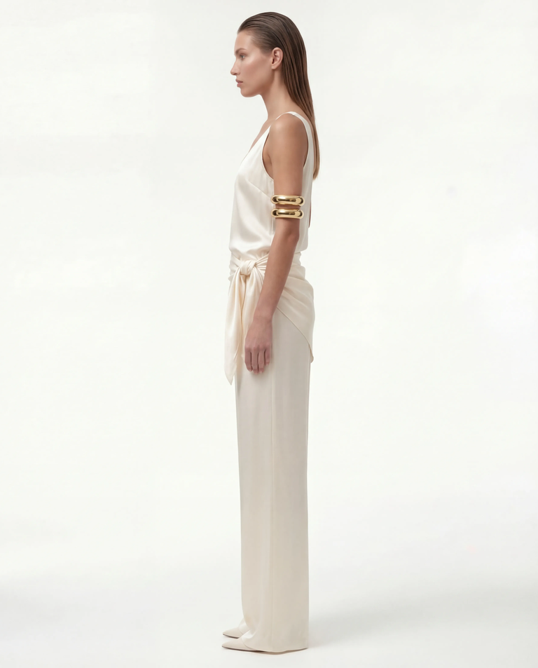 Kremowy top z jedwabiu Diane - Image #2