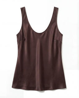Czekoladowy top z jedwabiu Diane - Image #2