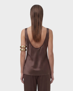 Czekoladowy top z jedwabiu Diane - Image #1