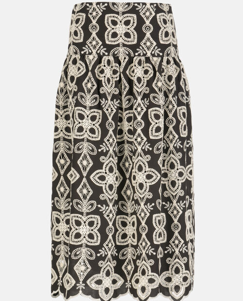 Czarna haftowana spódnica Tabulato - Image #4